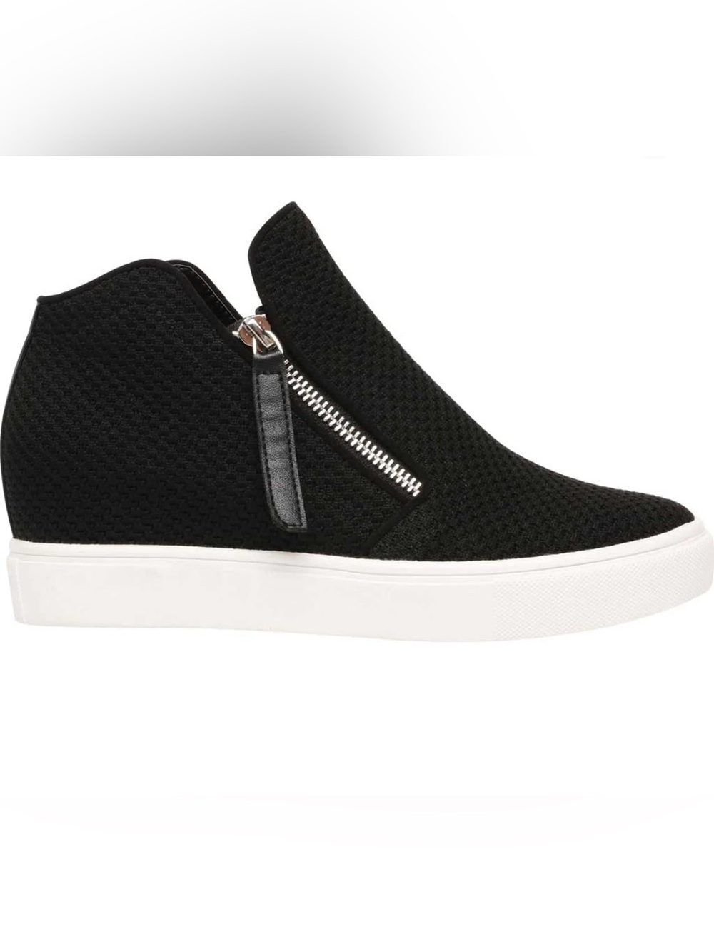 Steve Madden Black Click Wedge Sneakers - Size 8M